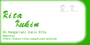 rita kukin business card